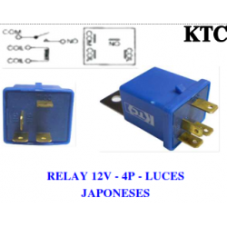 RELAY DE LUCES 12V 4 TERMINALES, AUTOS JAPONESES