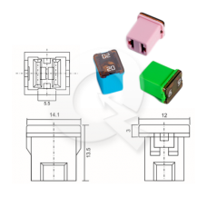 FUSIBLE LINK MINI 40A, VERDE, (15x12 mm)