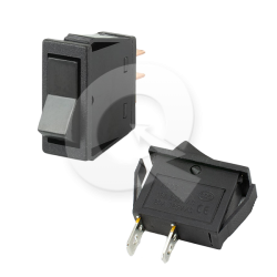 INTERRUPTOR RECTANGULAR, 12V 16A,ON/OFF,2T,NEGRO