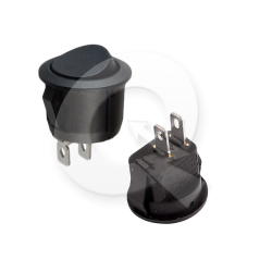 INTERRUPTOR, MINI, REDONDO, 12-24V, 10A (ON/OFF)