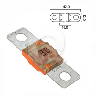 FUSIBLE TIPO EUROPEO BF1, 30A,  NARANJO