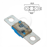 FUSIBLE TIPO EUROPEO BF1, 100A, AZUL- NEGRO