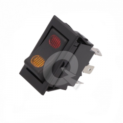 INTERRUPTOR RECTANGULAR 12V, ROJO/AMARILLO, 4T