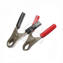 PINZA DE BATERIA, 10A, ROJO/NEGRO, PAR