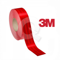 CAJA CINTA REFLECTANTE ROJA, 2' x 45,7 mts, 3M