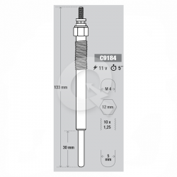 BUJIA INCANDESCENTE 11V, HYUNDAI, KIA, PAASSAT