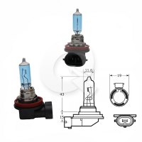 AMPOLLETA,H11,12V, 100W, (PGJ19-2), LUZ DIA, BRM