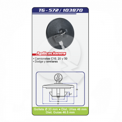 TAPA COMBUSTIBLE Ø 33mm, DODGE, C/LLAVE