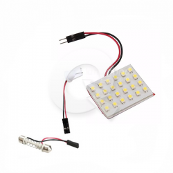 PLACA LUZ INTERIOR DE TECHO 12V, 24 LED, BLANCA