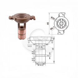 COLECTOR ALTERNADOR MANDO, HYUNDAI, KIA