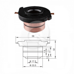 COLECTOR ALTERNADOR, HYUNDAI, H100, GALLOPER, L200
