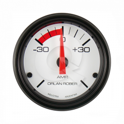 AMPERIMETRO, 30A, Ø 52mm, BLANCO, ORLAN ROBER