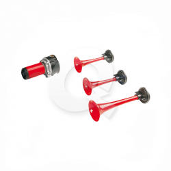 BOCINA CON COMPRESOR 12V, 2T, 3 BOCINAS