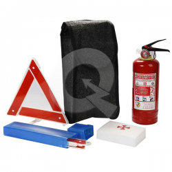 KIT SEGURIDAD TRIANGULO + EXTINTOR 1K + BOTIQUIN