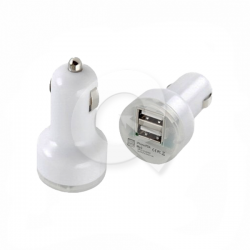 CARGADOR CELULAR USB, 2 SALIDAS, CON CABLES