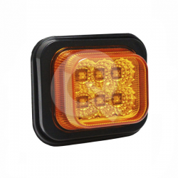 FAROL TRASERO BIVOLTAJE 6 LED,10 x8.5x3.5 cm,AMBAR