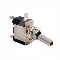 INTERRUPTOR MET. REFORZADO 12V 25A,ON/OFF, 3T,ROJO