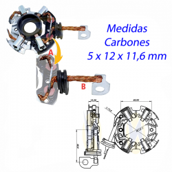 PORTA CARBON ARRANQUE 12V, CITROEN, FIAT, FORD