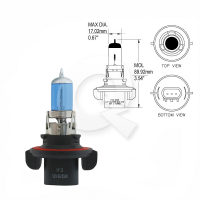 AMPOLLETA,H13, 9008, 12V 60/55W, LUZ DIA, BRM