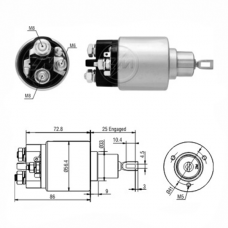 SOLENOIDE 12V, FIAT, BRAVO, PUNTO, MERCEDES BENZ