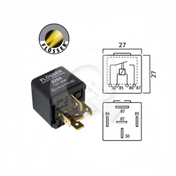 RELAY, UNIVERSAL,12V, 40A, 5T, FLOSSER