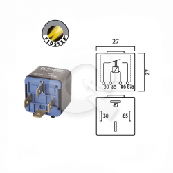 RELAY,12V 40A, 4T, USO GENERAL, FLOSSER