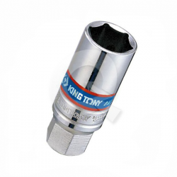 DADO BUJIA HEXAGONAL, 3/8', C/GOMA INTERNA 13/16'