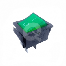 INTERRUPTOR TECLA, 16A, 250 VAC, ON/OFF, 4T, VERDE