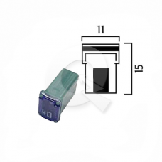 FUSIBLE TIPO JAPONES HEMBRA 15X11, 40A, VERDE