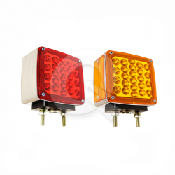 FAROL CUADRADO BIVOLTAJE 48 LED, BICOLOR, DERECHO