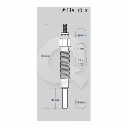 BUJIA INCANDESCENTE 11V, HYUNDAI, KIA, MITSUBISHI