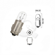 AMPOLLETA TIPO BALA, 24V 3W (BA7s), CLARA
