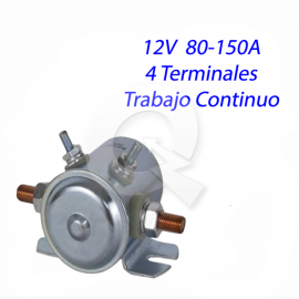 SOLENOIDE AUXILIAR,12V,80/150A,4T, USO CONTINUO