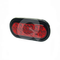 FAROL LATERAL OVALADO BIVOLTAJE, 24 LED, ROJO