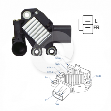 REGULADOR 12V, HYUNDAI, ACCENT, KIA CERATO, SOUL