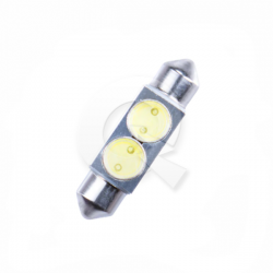 AMPOLLETA SOFITO 12V 2 LED, 11X36, BLANCO