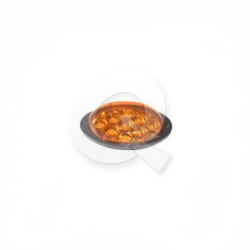 FAROL OVALADO BIVOLTAJE 9 LED, Ø 14cms, AMBAR