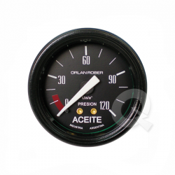 MARCADOR PRESION ACEITE MECANICO,120 Psi, NEGRO