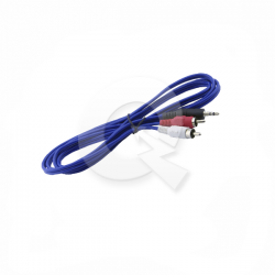 CABLE RCA 2 X 1, MACHO, PLUG 3.5mm, 1.5 mts, AZUL