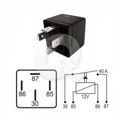 RELAY AUXILIAR,12V 40A,BUJIA INCANDESCENTE,BOCINA