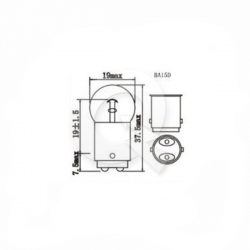 AMPOLLETA GLOBO CHICO 24V 21/5W (BA15d), CLARA