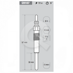 BUJIA INCANDESCENTE 11V,CHRYSLER,JEEP,VOLKSWAGEN
