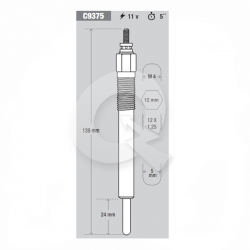 BUJIA INCANDESCENTE 11V, HINO, ISUZU, DMAX