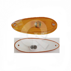 FAROL OVALADO 24V, 1 LED, 130x45x10 mm, AMBAR