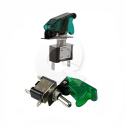 INTERRUPTOR METALICO 12-24V 20A,ON/OFF,C/TAPA VERD