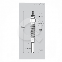 BUJIA INCANDESCENTE 12V, HYUNDAI, KIA, MITSUBISHI