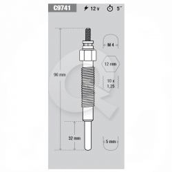 BUJIA INCANDESCENTE 12V, HYUNDAI, KIA, MITSUBISHI