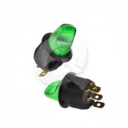 INTERRUPTOR PALANCA, ON/OFF,12V 16A, 3T, VERDE