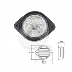 FAROL LATERAL BIVOLTAJE  2', 4 LED, C/BASE, BLANCO