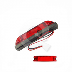 FAROL LATERAL BIVOLTAJE 6 LED, 110x28 mm, ROJO
